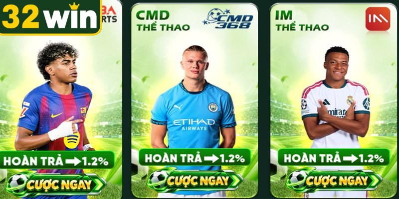 Bộ môn bóng đá thể thao 32WIN thu hút đông đảo thành viên tham gia.